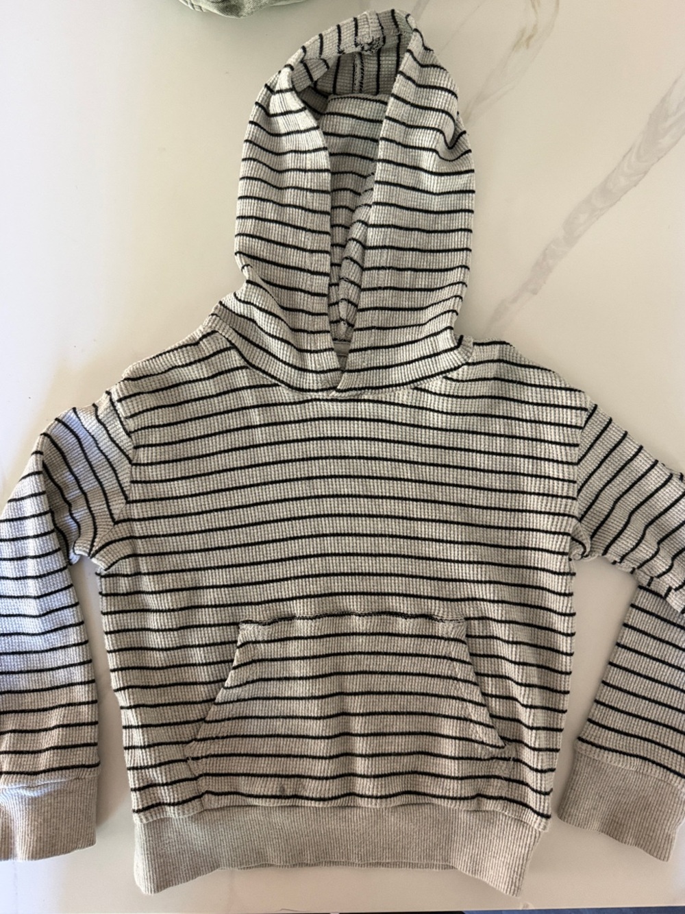 Tucker & Tate Striped Hooded Toddler Boy Sweater in grey and Black